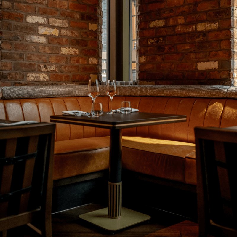 Pasture curved banquette seat