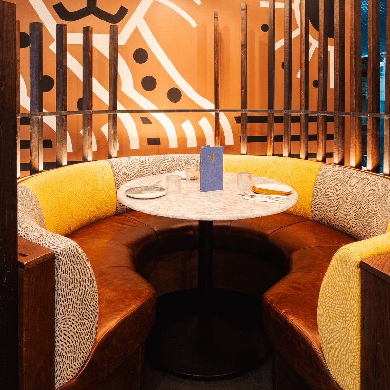 Wahaca curved banquette