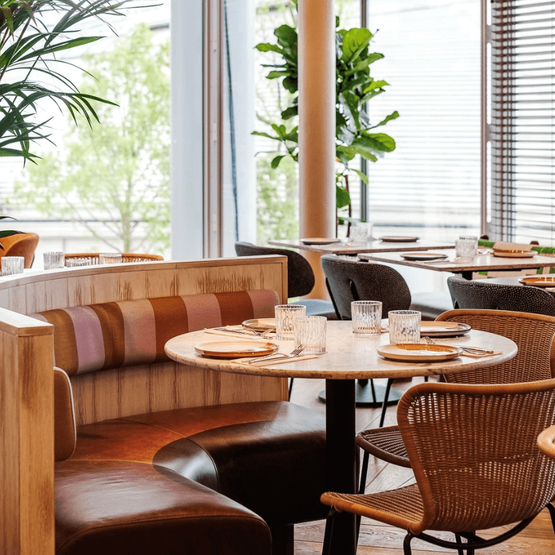 Wahaca part upholstered banquette seating