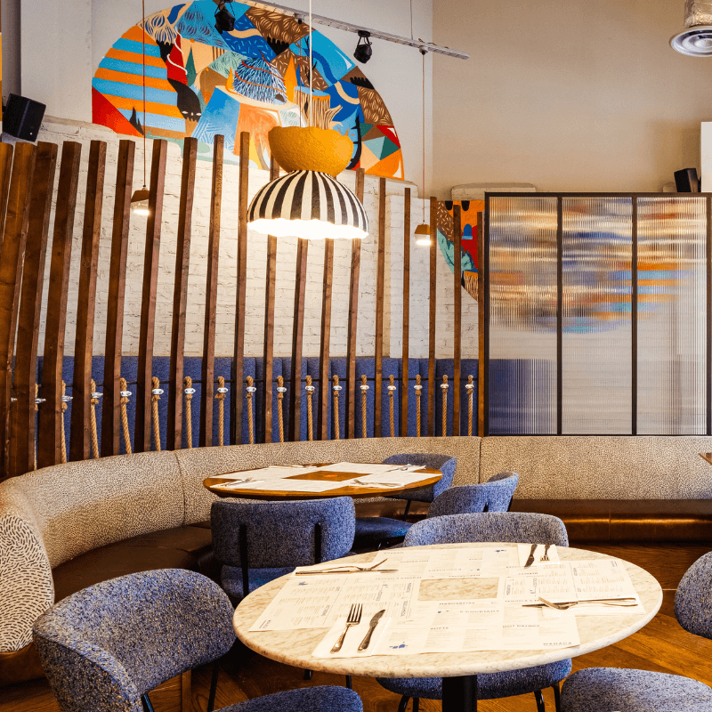 Wahaca banquette seating