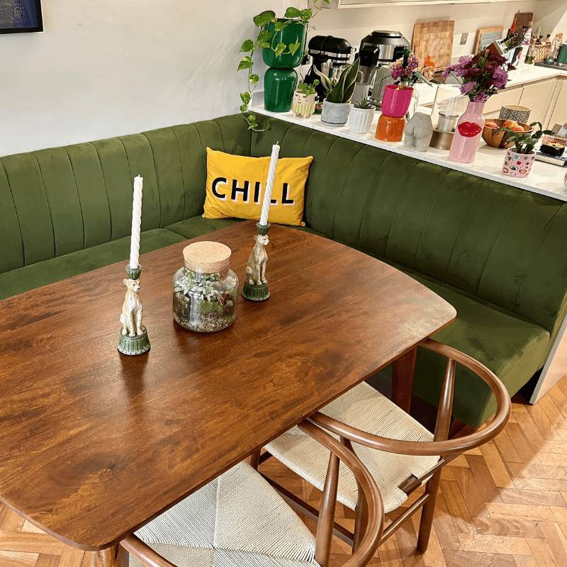 built in kitchen seating