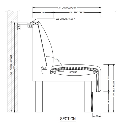 AFC Bournemouth Fluted Seating