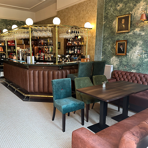 Moorhill House Banquette Seating and Bar