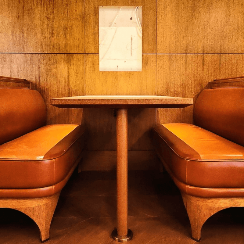 The Park Queensway Plain Back Leather Booth