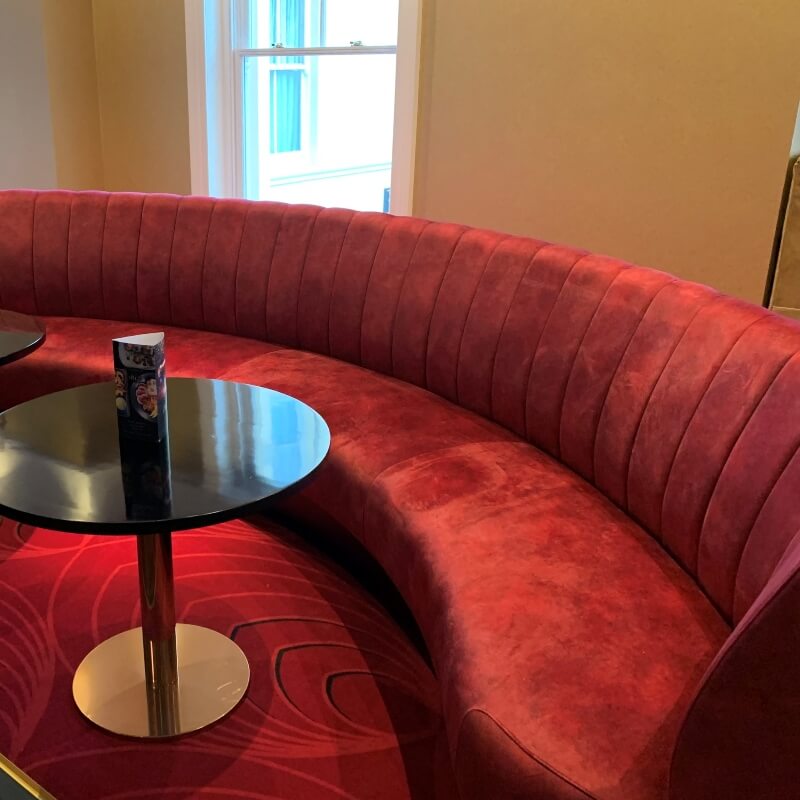 Fluted Back Bench Booth Seating