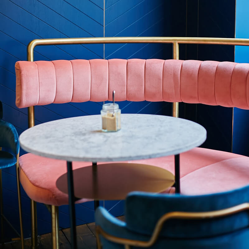 Pink Corner Seating