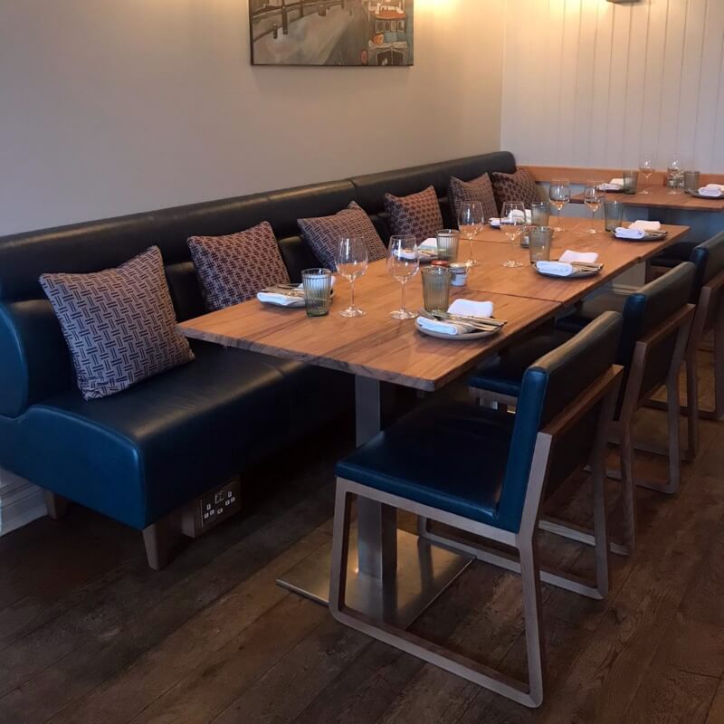Flute and Headroll Hotel Banquette Seating