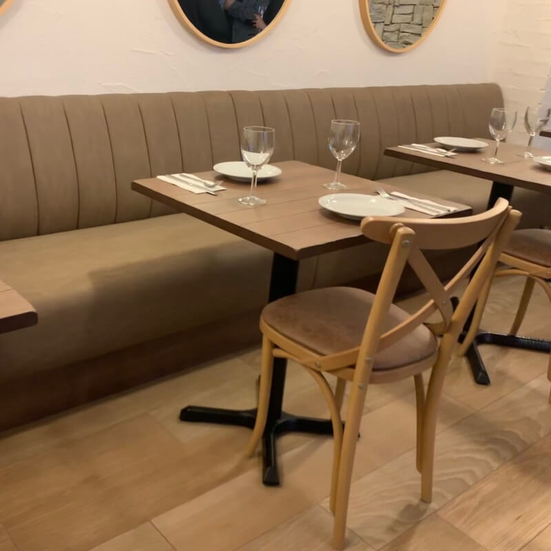 Fluted Back Banquette Seating