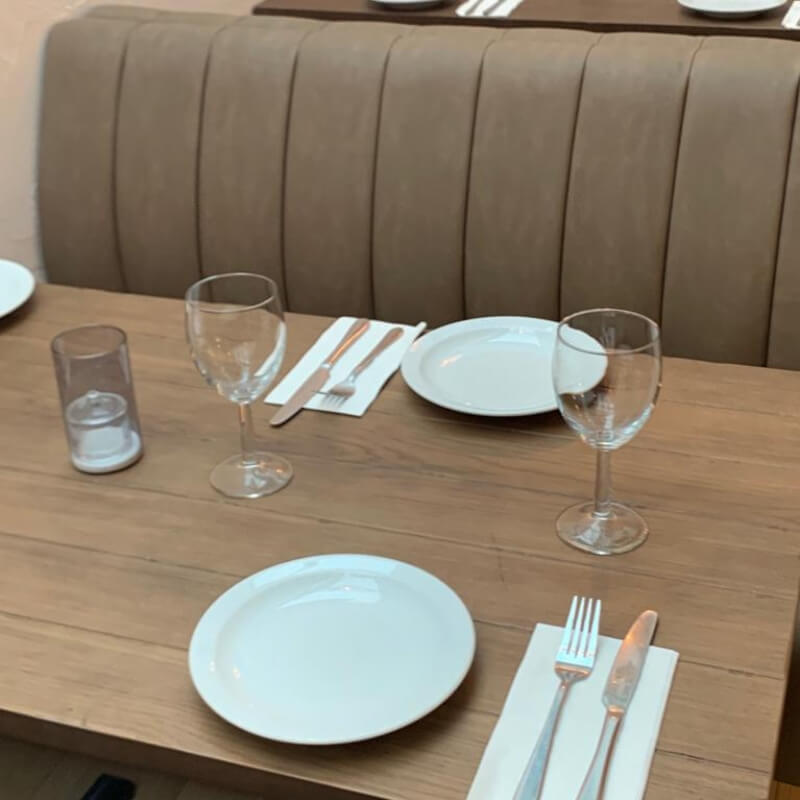 Fluted Back Bench Seating