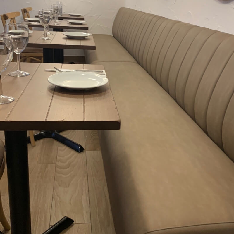Fluted Back Fixed Bench Seating