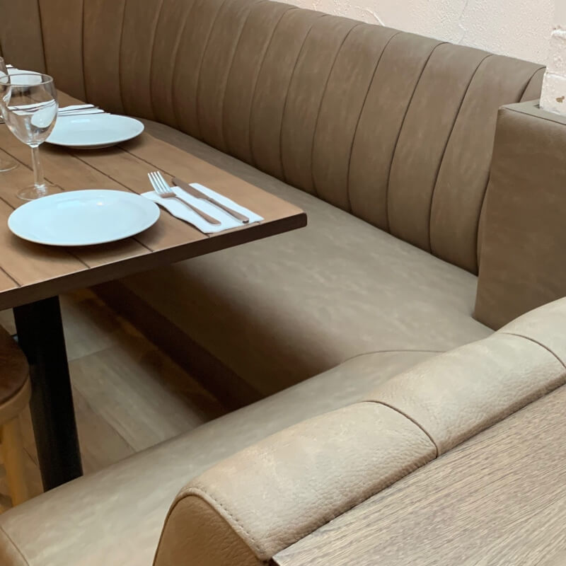 Fluted Back Booth Seating